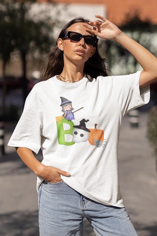 Women Halloween Boo T-shirt