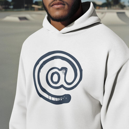 Men's @ Oversized Hooded Sweatshirt