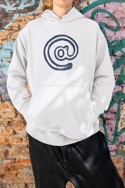 Men's @ Oversized Hooded Sweatshirt