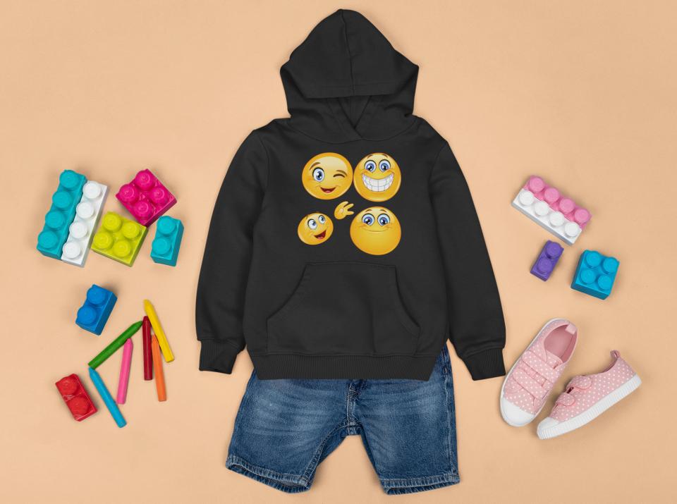 Boy's Smile Emoticon Hoodie Sweatshirt