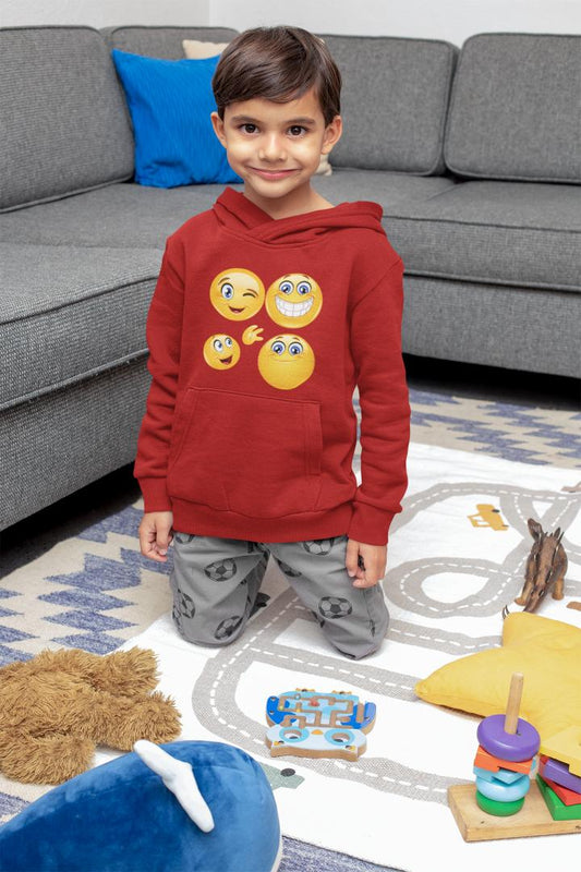 Boy's Smile Emoticon Hoodie Sweatshirt