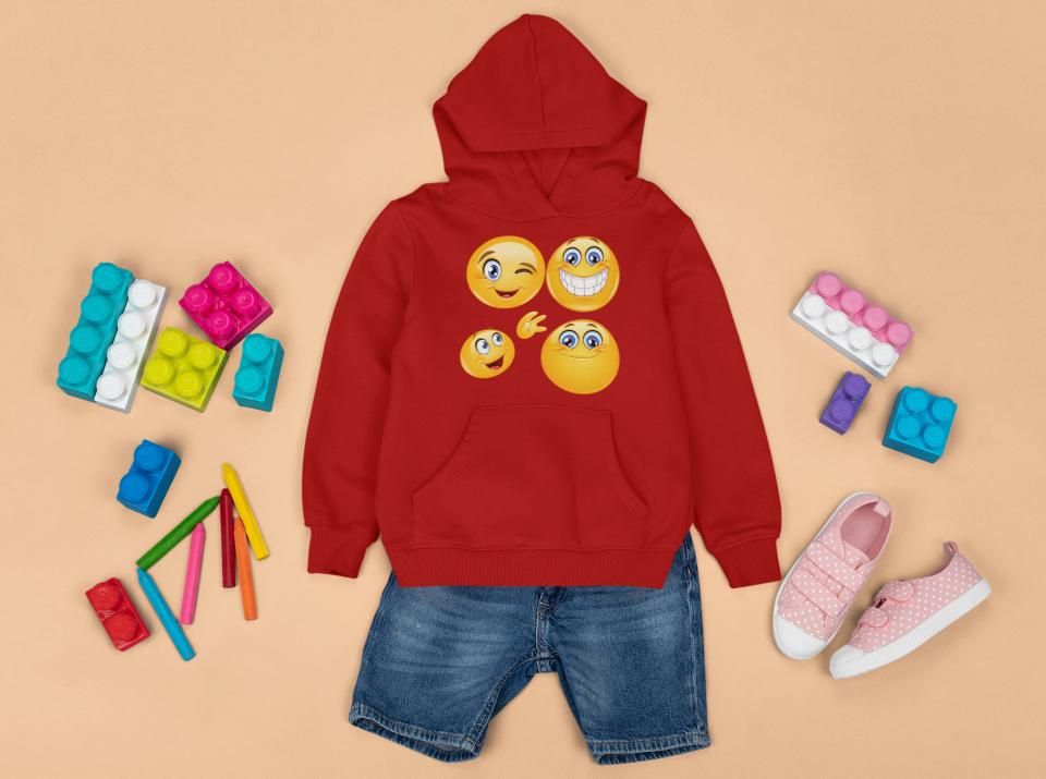 Boy's Smile Emoticon Hoodie Sweatshirt