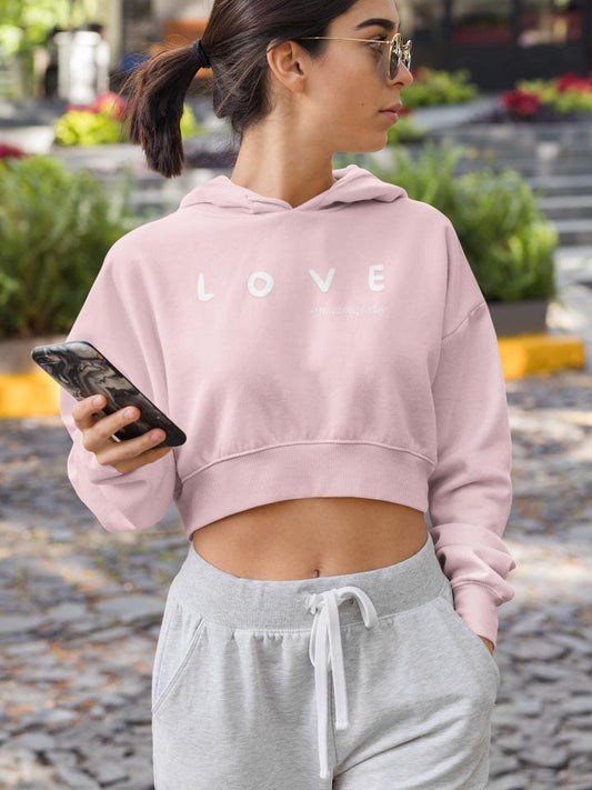 Women's Love Amazing Today Crop Hoodie Sweatshirt