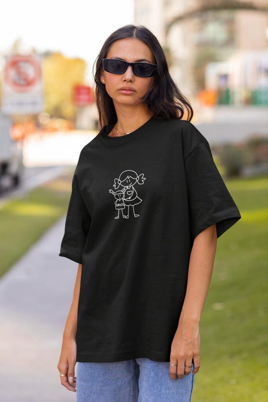 Women Sister Love Oversized T shirt