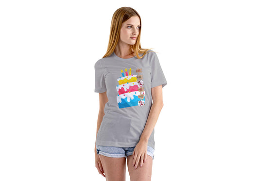 Women's Round Neck Cake T-shirt