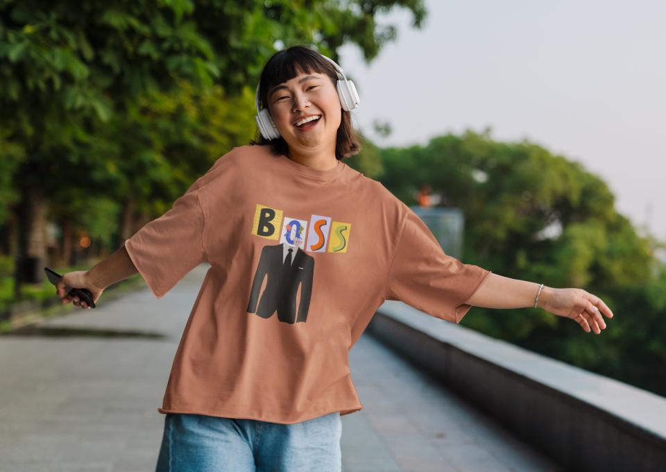 Women's Boss Oversized T shirt