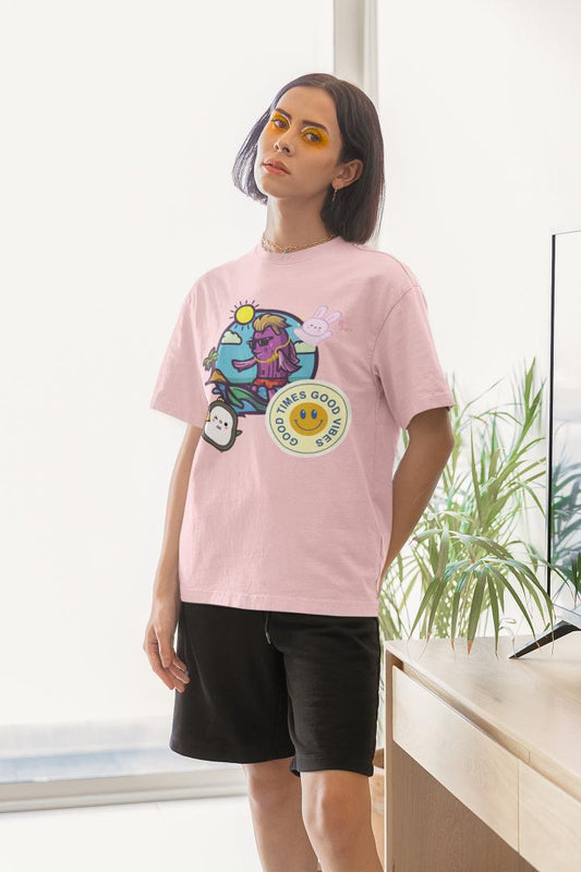 Women's Good Times n Vibes Oversized T shirt