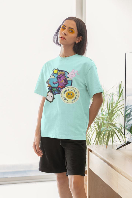 Women's Good Times n Vibes Oversized T shirt