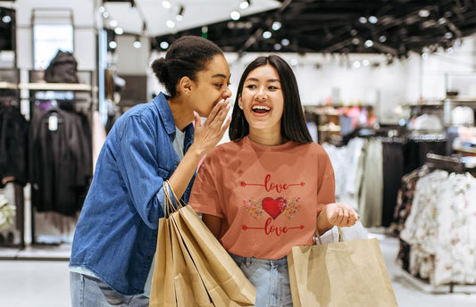 Women's Love Square Oversized T shirt