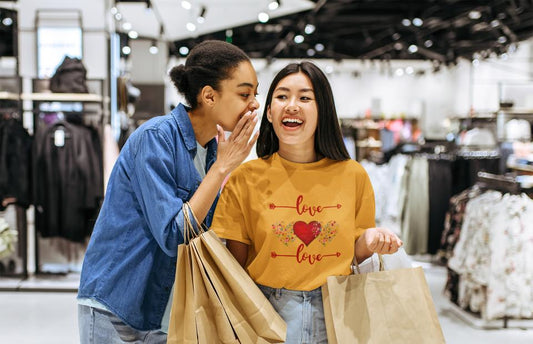 Women's Love Square Oversized T shirt