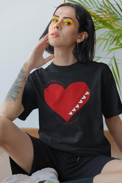 Women's Won My Heart Oversized T shirt