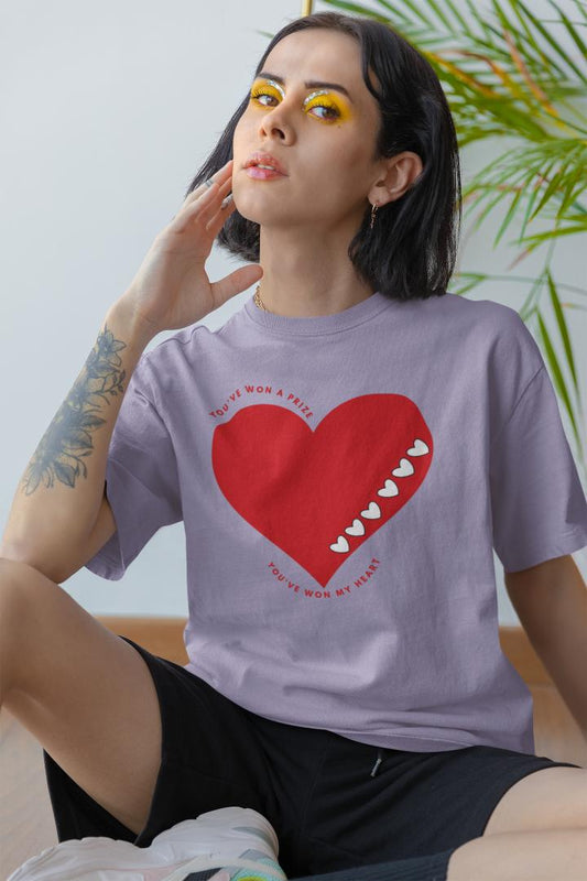 Women's Won My Heart Oversized T shirt