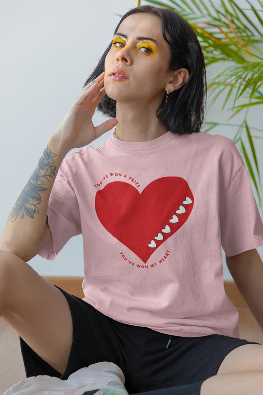 Women's Won My Heart Oversized T shirt