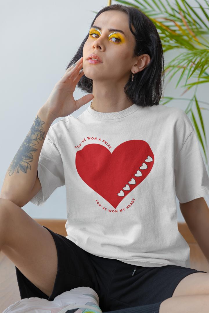 Women's Won My Heart Oversized T shirt