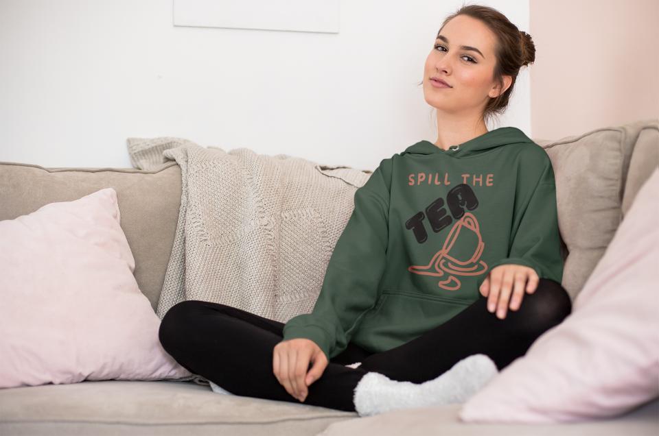 Women's Spill the Tea Gen-Z Hoodie  Sweatshirt