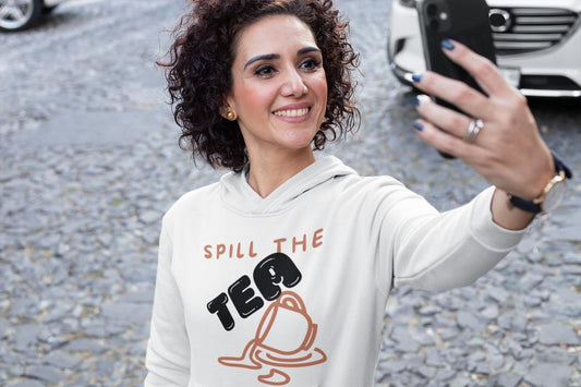 Women's Spill the Tea Gen-Z Hoodie  Sweatshirt